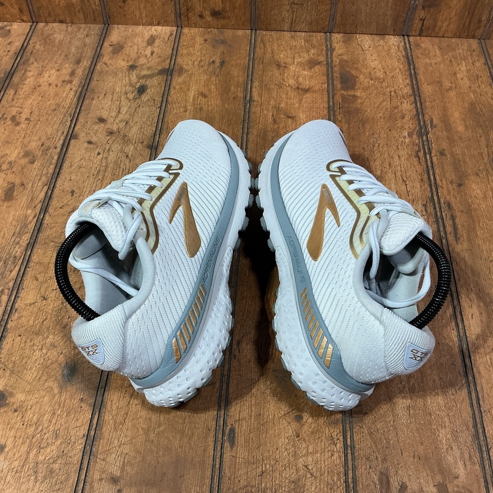 Brooks Women's Adrenaline GTS 20 White Gray Gold Sneakers 1202961B164 Size 8.5 B - Picture 7 of 12